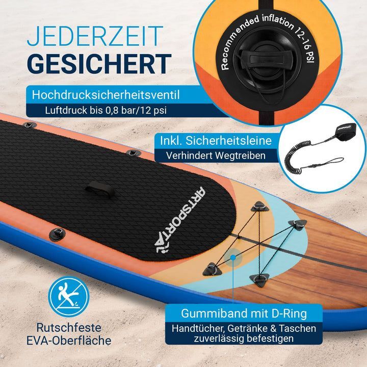 Stand Up Paddling Board SUP mit Kajaksitz und Action-Cam-Halterung bis 150kg - 4262437187341