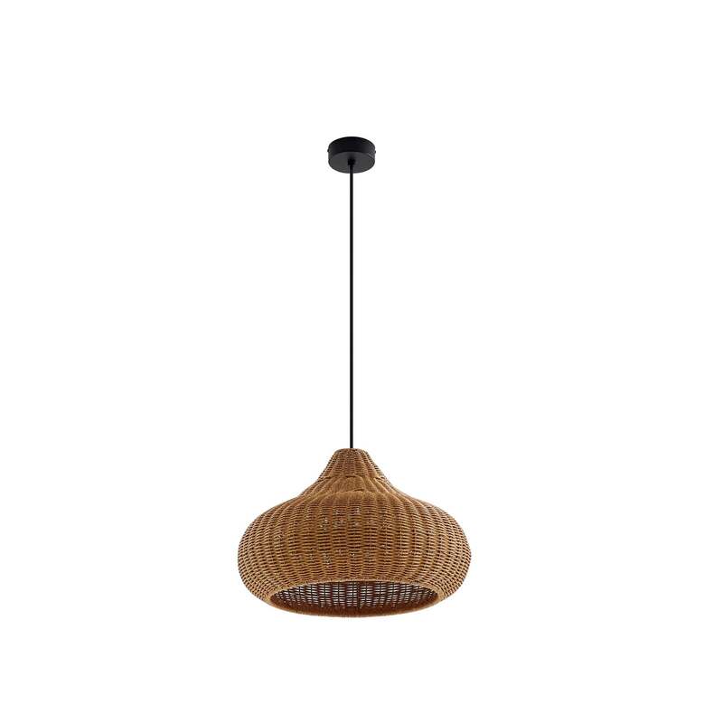 Lucande Außenhängelampe Taniola LED Gartenleuchte Rattan dimmbar beige IP44 30cm - 4251911798715
