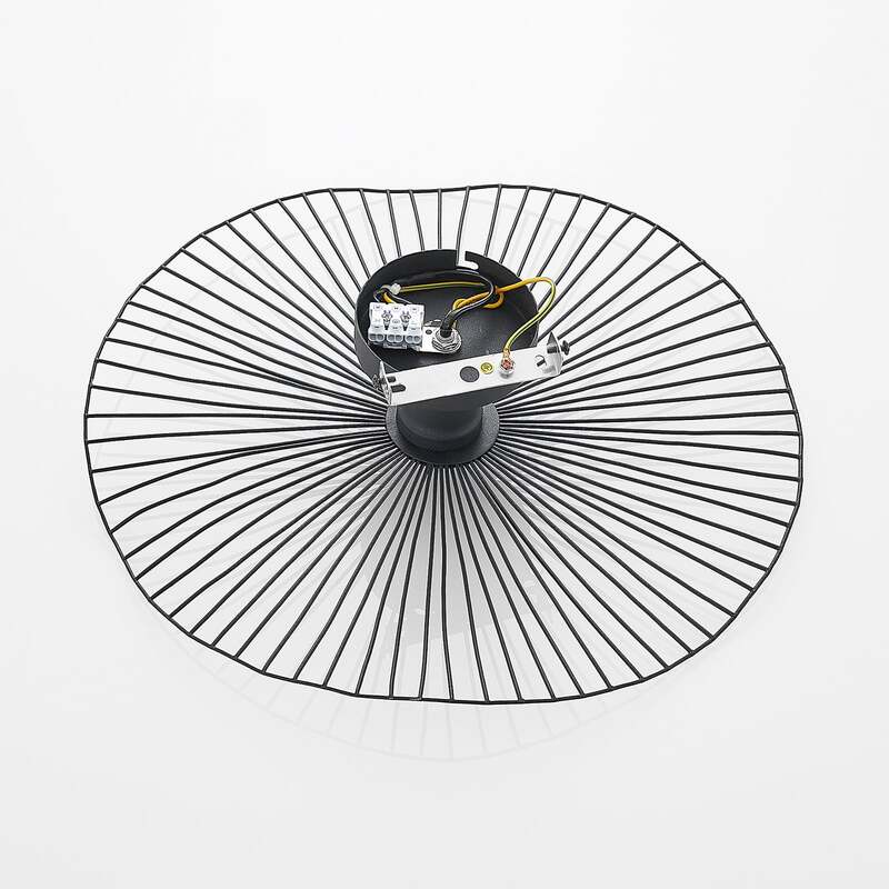 Lindby Deckenleuchte Ruota LED Lampe Leuchte dimmbar schwarz Ø40cm 11cm hoch - 4251096584127