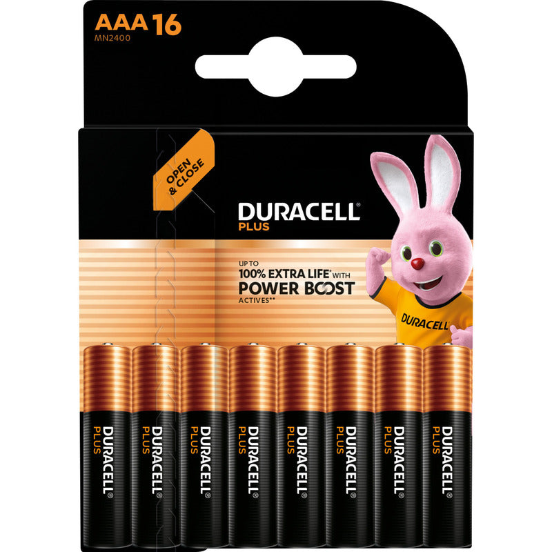 Duracell AAA Cell Plus with Power Boost Batteries (Pack 16) S30950 - 5000394177031