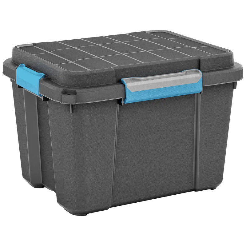 SCUBA Aufbewahrungsbox M 45L stapelbar schwarz/grau/blau 495x340x390 mm - 8013183044213