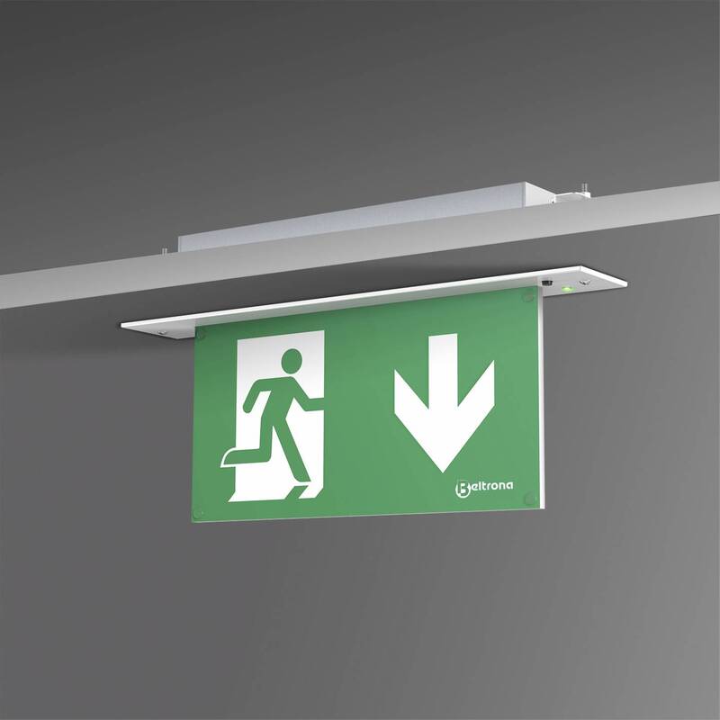 Beltrona LED Fluchtweg-Notbeleuchtung Schild Deckeneinbaumontage MEXM82506ZB - 4064161229614
