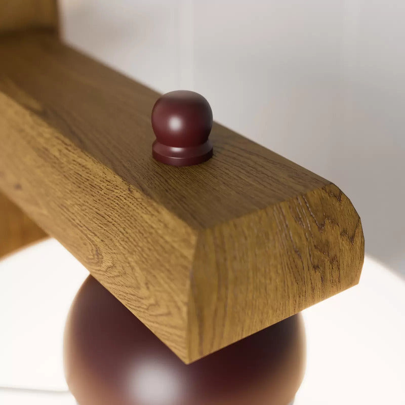 Wandleuchte Sweden mit Holzgestell nussbaum eiche Wandlampe Lampe Leuchte Licht - 5907687436298