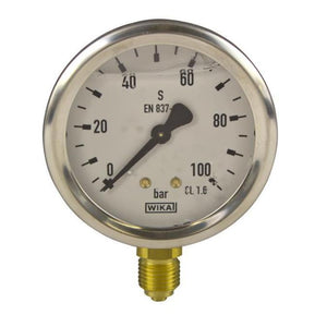 B-Ware WIKA Manometer Druckmessgerät Manometer 213.53 - 9022040 Edelstahl Gehäuse