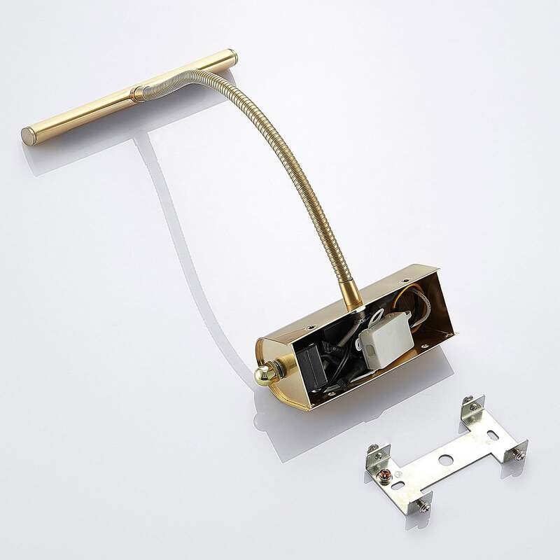Lindby LED-Bilderleuchte Rakel dimmbar Wandleuchte messing matt Flexarm 18,5cm - 4251096563528