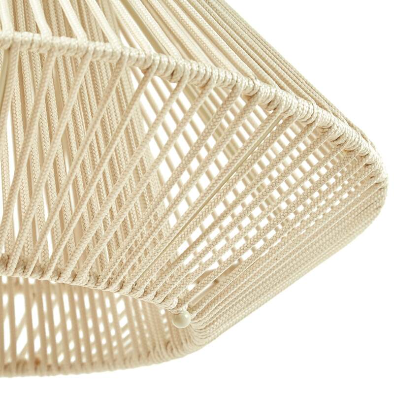 Lindby LED Solar Hängeleuchte Austas dimmbar Garten warmweiß beige Ø50cm IP54 - 4255830909443