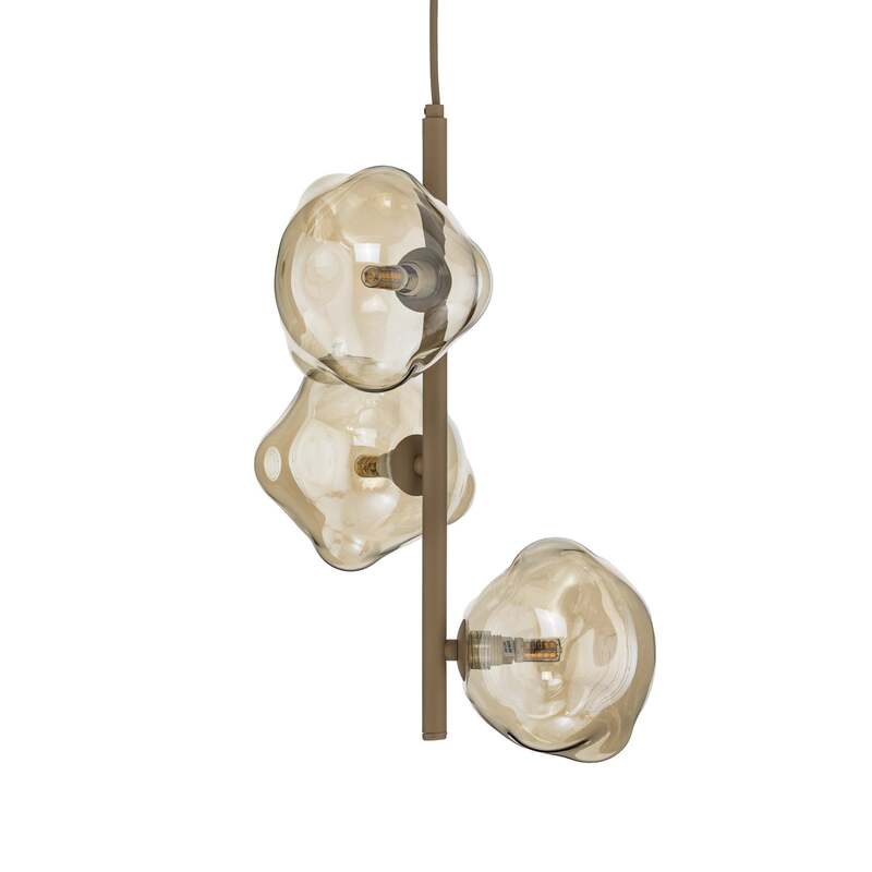 TK Lighting Hängeleuchte Lava 3-flammig LED Pendelleuchte dimmbar cognac Ø29cm - 5906135111077