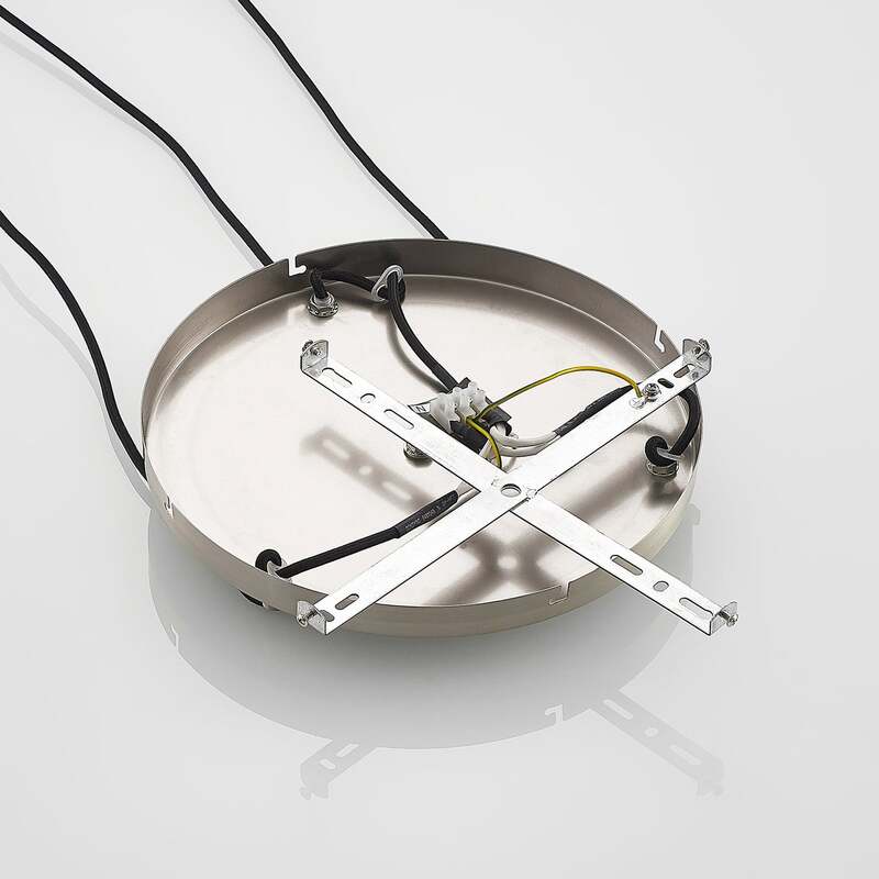Lindby Hängelampe Hängeleuchte Jurian LED Pendelleuchte dimmbar nickel opal - 4251911727876