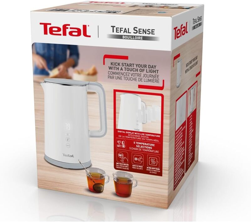 Tefal KO 6931 Wasserkocher Teekocher 1,5 Liter Wasserkocher weiß Edelstahl - 3045387243159