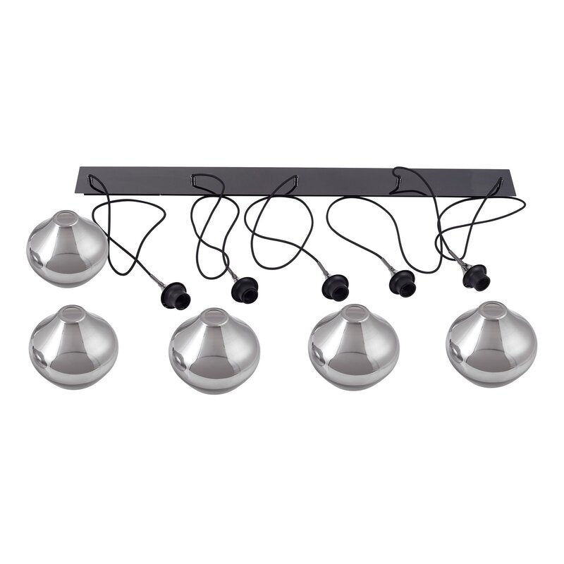 Lucande Hängeleuchte Jarven 5-flammig schwarz Glas Deckenlampe Lampe Leuchte97 - 4251911791570