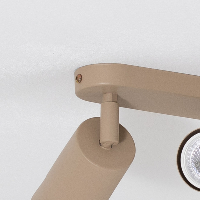 Deckenstrahler Link 3-flg LED dimmbar beige Stahl 33cm für Wohnzimmer Leuchte - 5907565995282