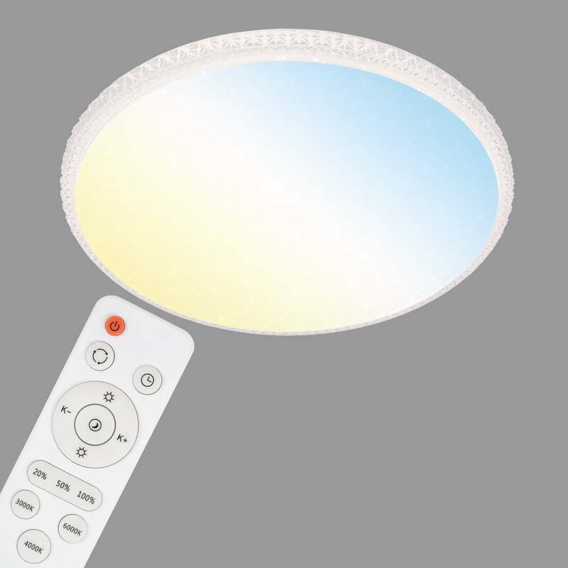 Deckenleuchte Lampe Briloner LED Style Fernbedienung weiß Metall Kunststoff - 4002707365532