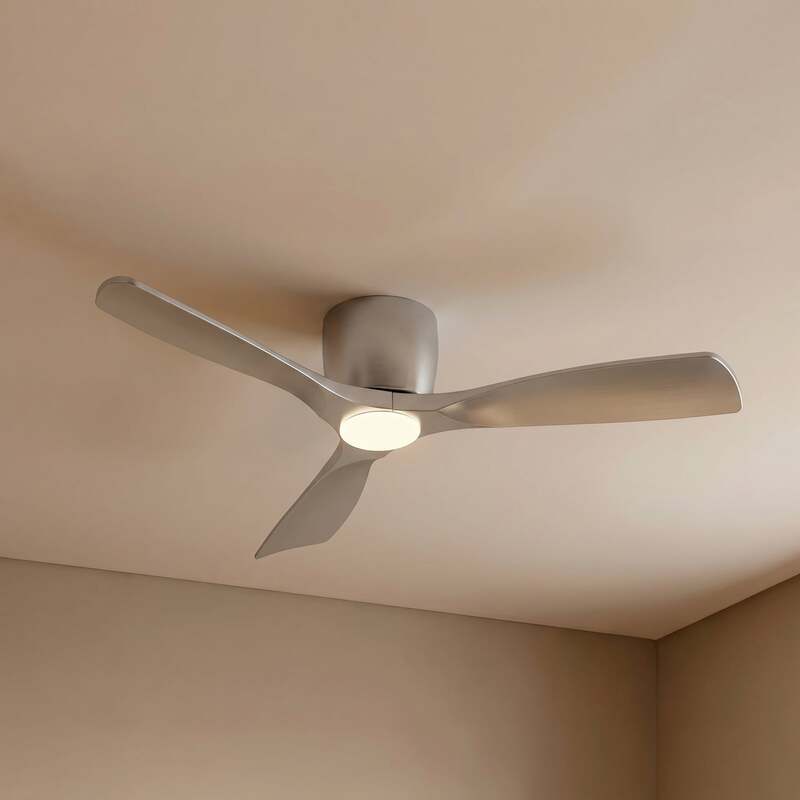 Lucande Deckenventilator Moneno Smart Ventilator LED dimmbar silber 131cm IP20 - 4255830913433