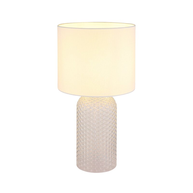 Globo Lighting Tischleuchte Lampe Sofia Glas weiß Ø 26,5 cm Höhe 50 cm - 9007371475544