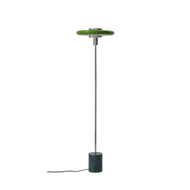 Lindby Stehleuchte Standlampe Retro Standleuchte Marmor 130cm E27 grün Metall - 4255830903380