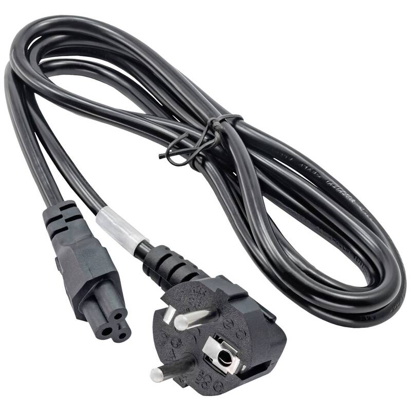Stromkabel Klee Netzteilkabel Stromleitung 1.5m AK-NB-01A Schwarz 50 STÜCK - 5901720130525