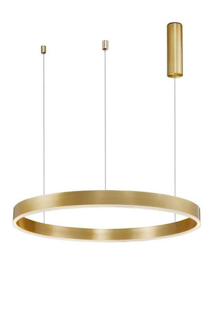 B-Ware Nova Luce Pendelleuchte Hängeleuchte MOTIF LED Warmweiß Messing dimmbar 200x80cm