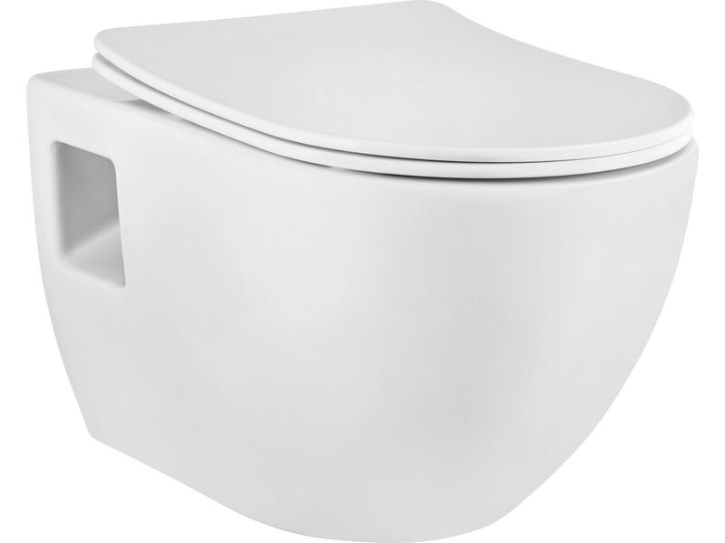 baliv Wand WC Rockport WC-510.30 spülrandlos Keramik weiß 36x34,8cm bis 150kg - 4007874013415