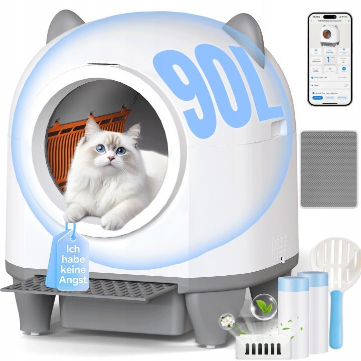 HOMALL offene Katzentoilette große automatische Katzenbox mit Schaufel - 8901647072752