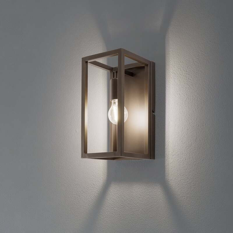 Wandleuchte Wandlampe Frame titan gold Stahl E27 LED Lampe 30 cm innen Lampe - 5907565944198