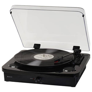 B-Ware Denver Plattenspieler Riemenantrieb VPL-230B Retro Design Schwarz Bluetooth