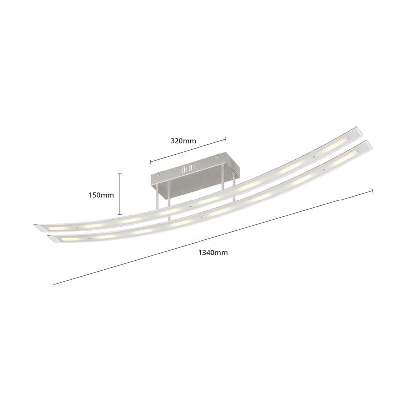 Lindby Deckenleuchte Deckenlampe LED Jarda Glas dimmbar warmweiß Wohnzimmer862 - 4251096526950