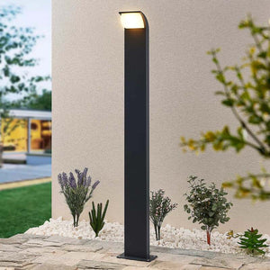 B-Ware Lucande Wegeleuchte Gartenleuchte Tinna LED Pollerleuchte anthrazit 100cm IP65