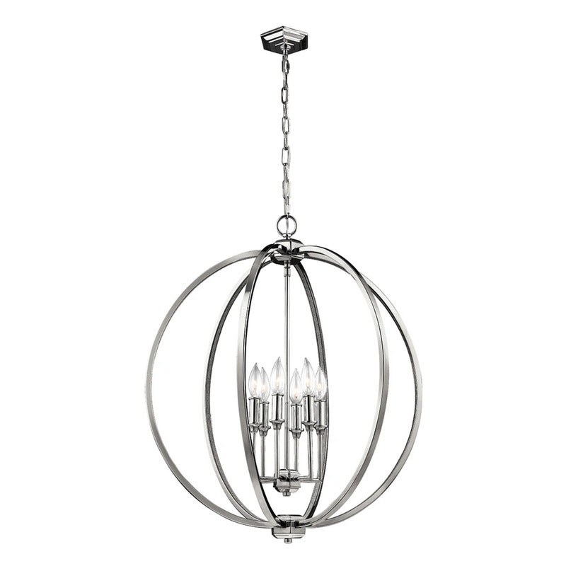 FEISS Corinne glanzvolle Hängeleuchte Hängelampe Deckenlampe mit Nickelfinish - 5024005280316