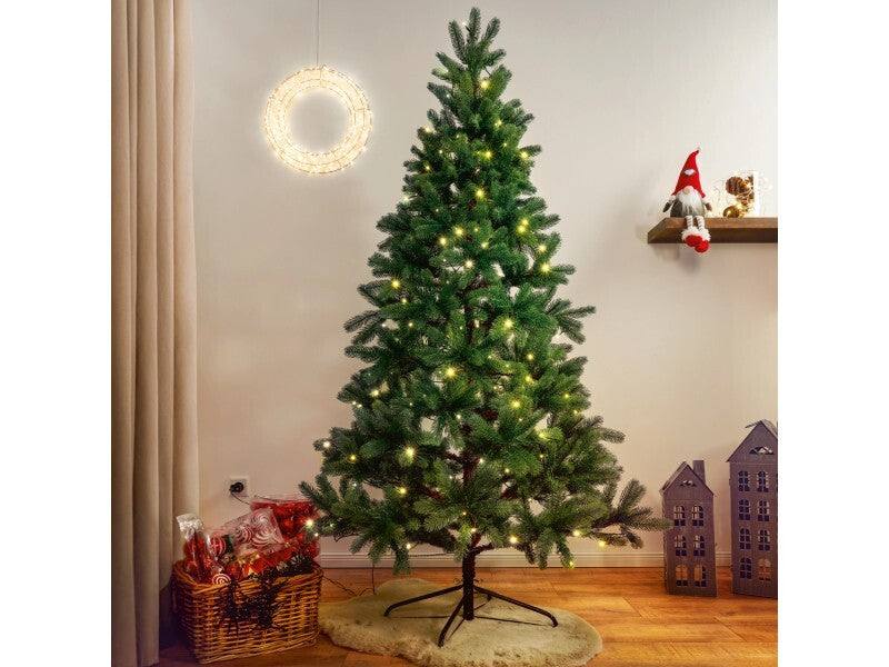 Künstlicher Weihnachtsbaum Kunsttanne Nagano 180cm LED Tannenbaum grün 160L - 4007876512213
