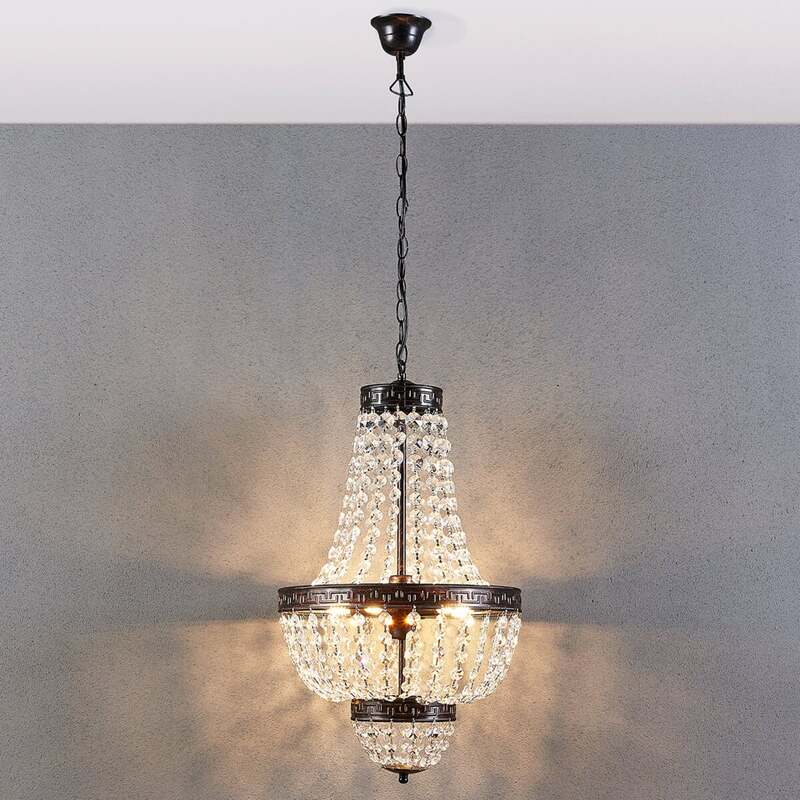 Lindby Hängelampe Hängeleuchte Jorve LED Pendelleuchte dimmbar schwarz-gold G9 - 4251096529746
