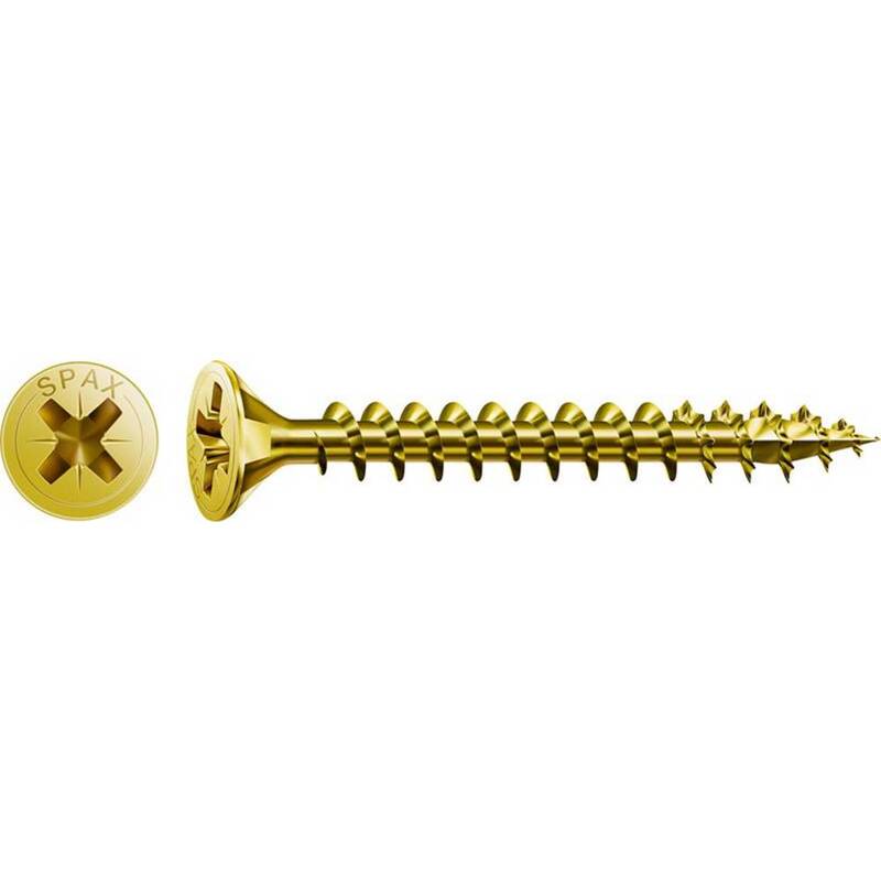 SPAX Universalschraube Senkkopf YELLOX 4x55mm 500 Stück Teilgewinde Pozidriv - 4003530023064