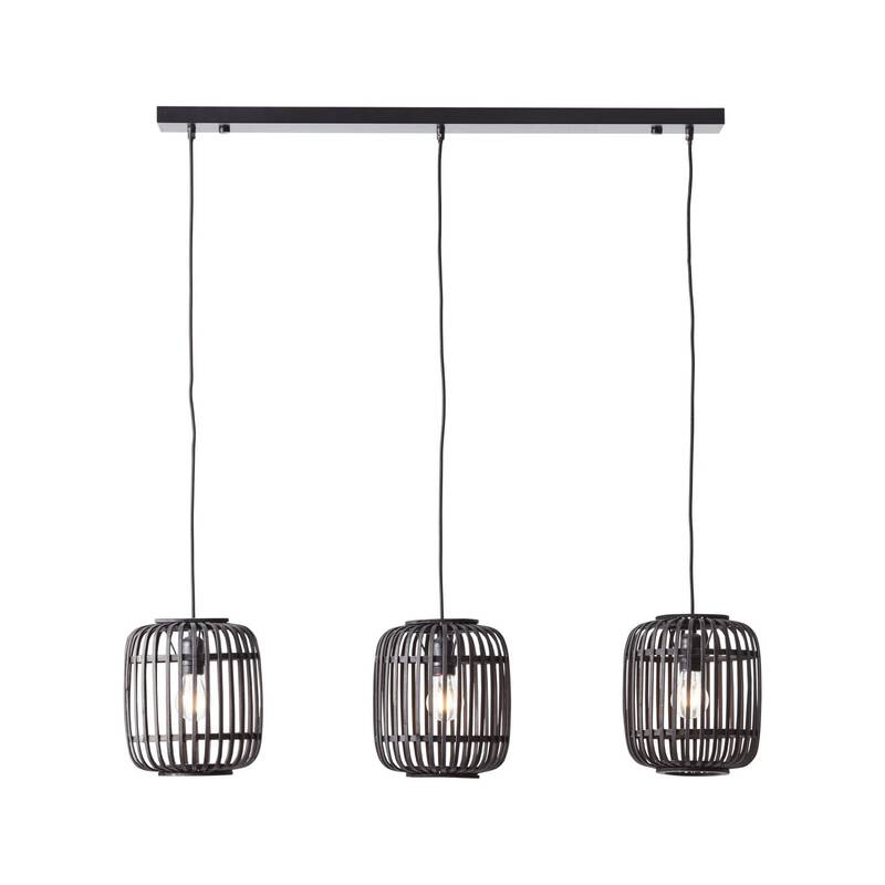 Brilliant Pendelleuchte Hängeleuchte Woodrow LED Lampe dimmbar schwarz 3-flammig - 4004353377082