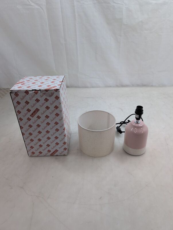 Pauleen Tischleuchte Sandy Glow Lampe Leuchte creme rosa Textil Keramik 33cm - 4000870483237
