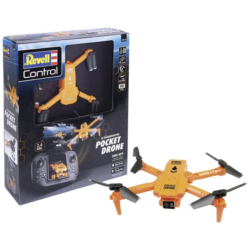 Revell Control Quadrocopter Drohne RtF mit 720K Kamera für Luftfotografie 59g - 4009803223810