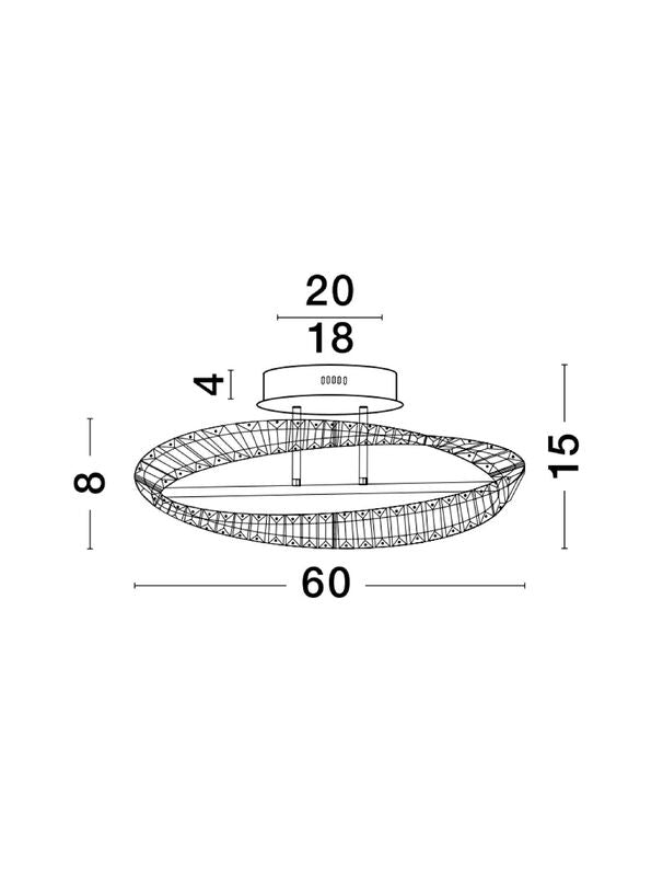 Nova Luce Deckenleuchte Deckenlampe AURELIA LED Gold Neutralweiß dimmbar Ø 60 cm - 5212017435040