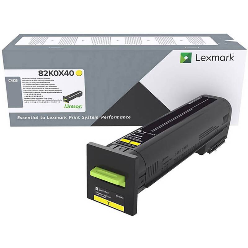 Lexmark Tonerkassette Toner CX825 Original Farbe Gelb 22000 Seiten 82K0X40 - 0734646597456