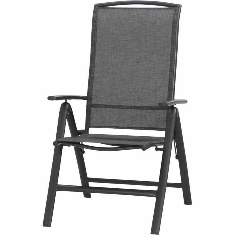 Siena Garden Klappsessel Livorno Gartenstuhl Relaxsessel grau klappbar 58x65cm - 4055938002448