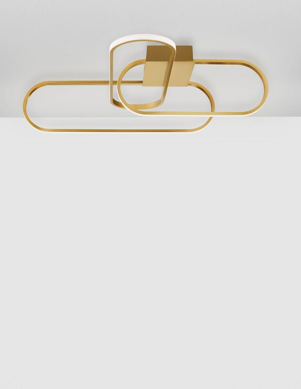 Nova Luce Deckenleuchte Deckenlampe ARTE LED Lampe Gold Warmweiß dimmbar 41 W - 5212017426031