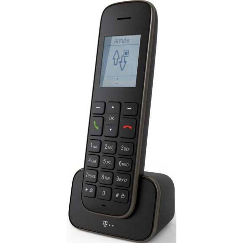 TELEKOM Sinus 207 DECT Mobilteil Schwarz mit 18,5h Gesprächszeit und 150 Eint... - 4897027121902