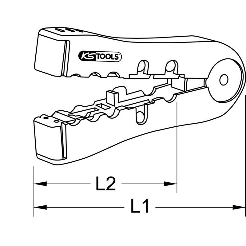 KS Tools Abisolierwerkzeug Kabelschneider Datenkabel 2.50 bis 12 mm² 105mm 40g - 4042146172889