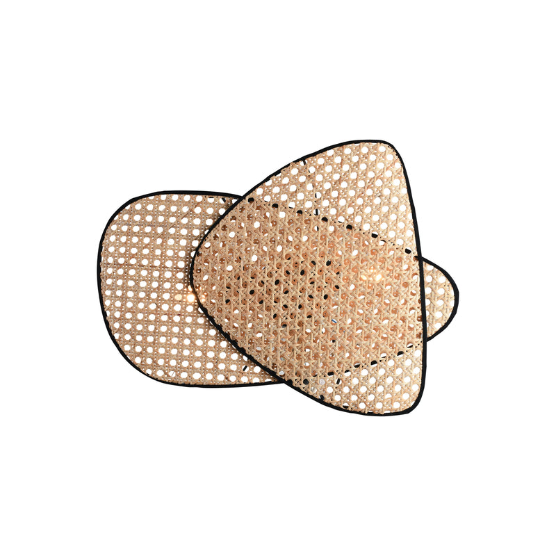 Gheisa Wandleuchte Lampe Rattan zweiflammig - 5201769094322