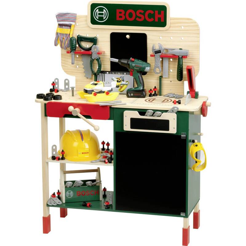 Theo Klein Werkbank Spieltisch Bosch Holzwerkbank Zubehör Werkstatt Spielzeug - 4009847087348