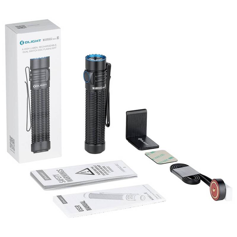 Olight Taschenlampe Warrior Mini 3 LED schwarz akkubetrieben Aluminium EDC IPX8 - 6975498001713