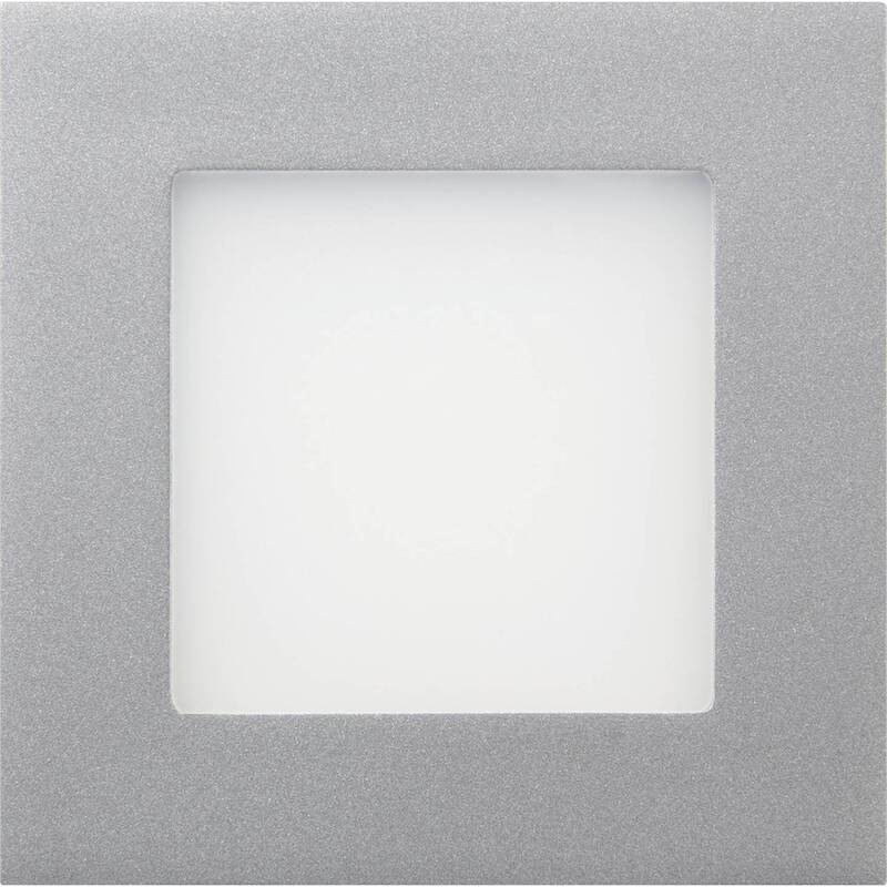 Heitronic Einbauleuchte LED 3.5W warmweiß quadratisch Edelstahl 2700K IP20 95lm - 4002940276350