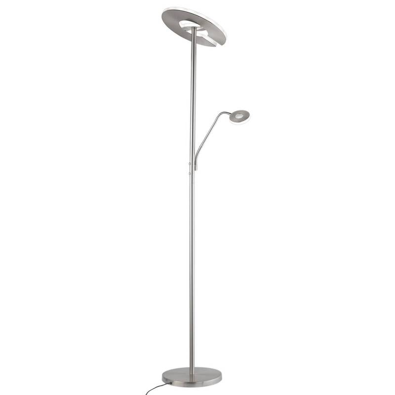 FISCHER HONSEL Stehleuchte Stehlampe LED Dent nickel weiß matt dimmbar 180 cm - 4003694403177