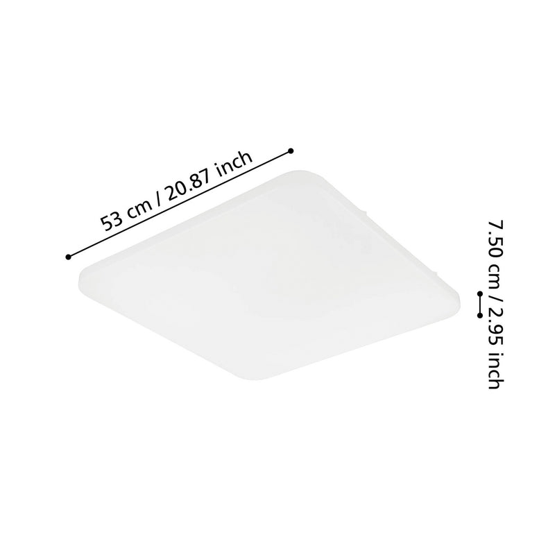 Eglo Deckenleuchte Frania LED Lampe Leuchte Wandleuchte eckig warmweiß 53x53cm - 9002759984472