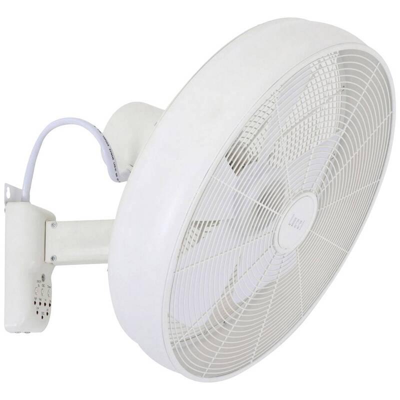 Lucci Air Wandventilator Schwenkbar 50W Ø460mm Weiß für Wohnräume Fernbedienung - 9333509145332