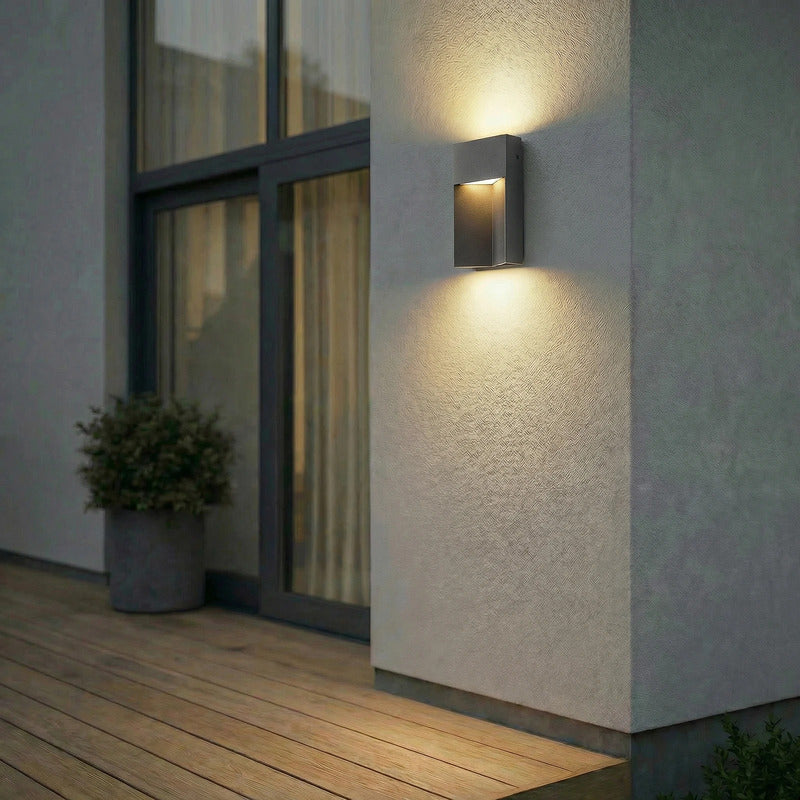 Lucande Außenwandleuchte CCT schwarz eckig LED Gartenlampe Wandleuchte IP44 30cm - 4255830907715