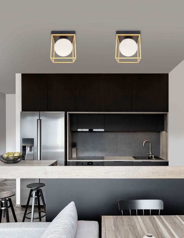 Nova Luce Deckenleuchte Deckenlampe JULIET Gold E14 LED dimmbar Glas Metall - 5212017415004