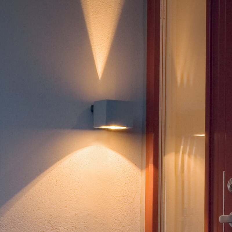 Außenwandleuchte Modena Square grau IP44 Aluminium 25W G9 Halogen - 7318307341300